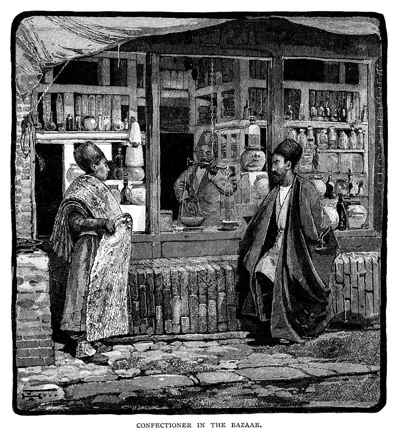 Confectioner in the Bazaar Drawing by Benoitb