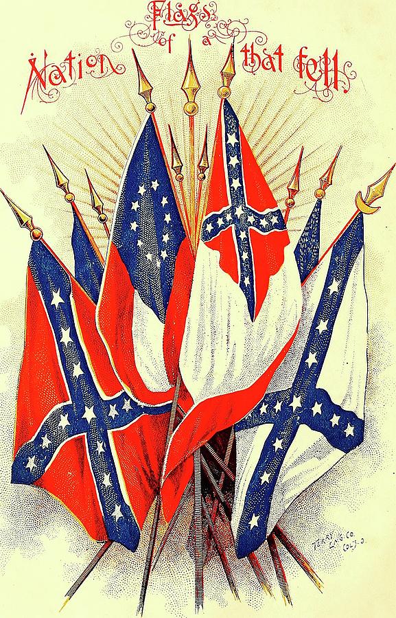 Confederate flags that fell. Digital Art by Tom Hill Fine Art America