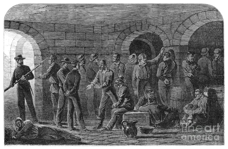 Confederate Prisoners, 1861 Drawing by James A Guirl
