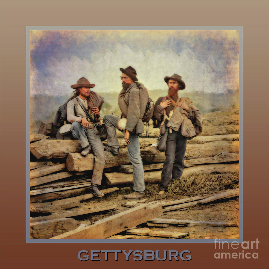 Confederate Prisoners at Gettysburg Poster Digital Art by Randy Steele