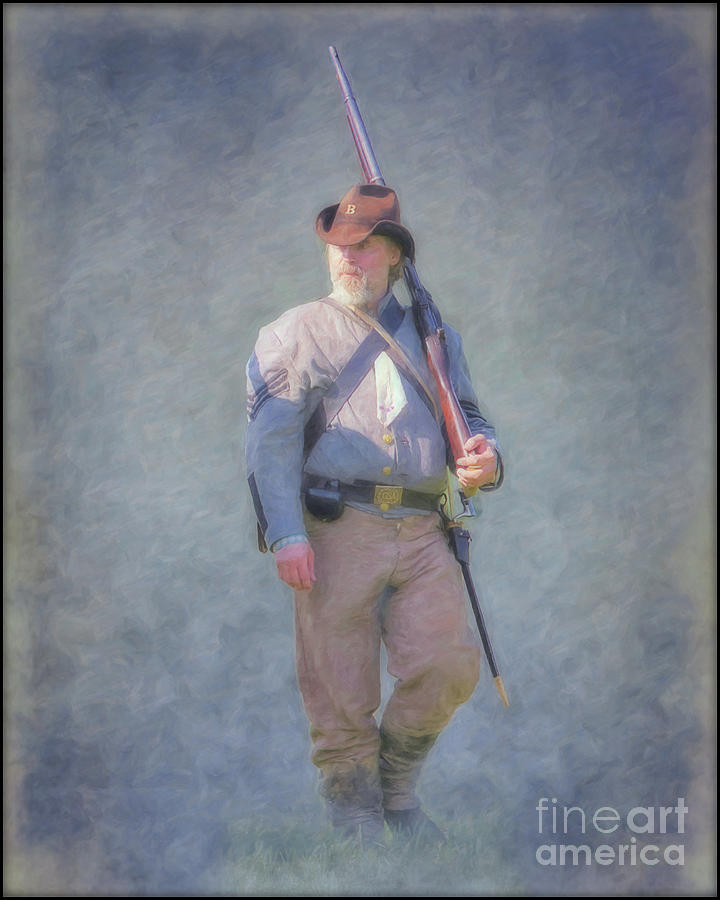 Confederate Soldier Civil War 1863 Digital Art by Randy Steele | Fine ...