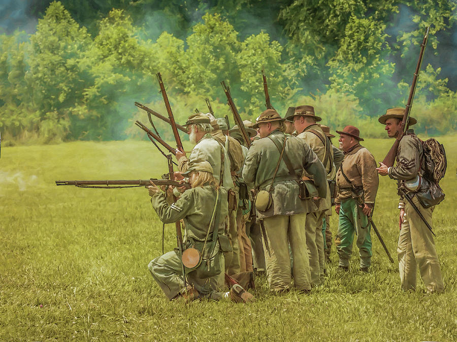 Confederate Soldiers Like a Stonewall Digital Art by Randy Steele
