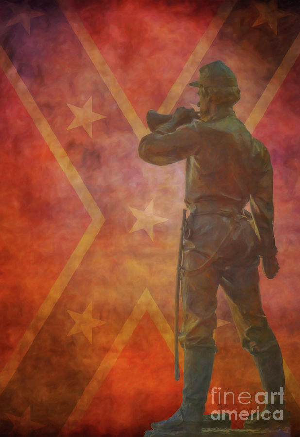 Confederate Veteran Civil War Digital Art