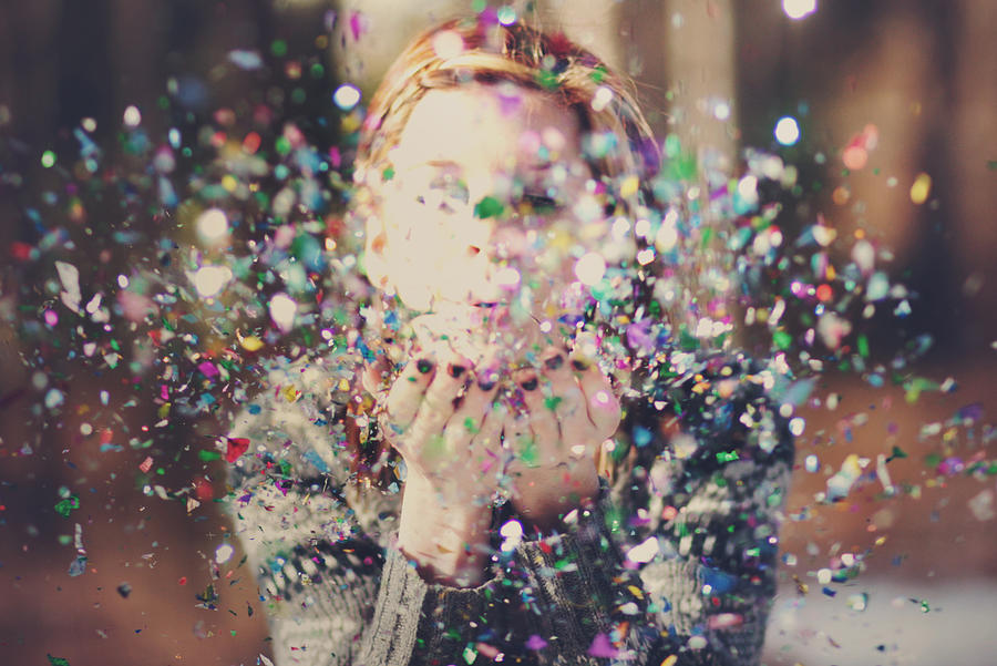 Confetti and woman Photograph by Photo by Bailey Munson