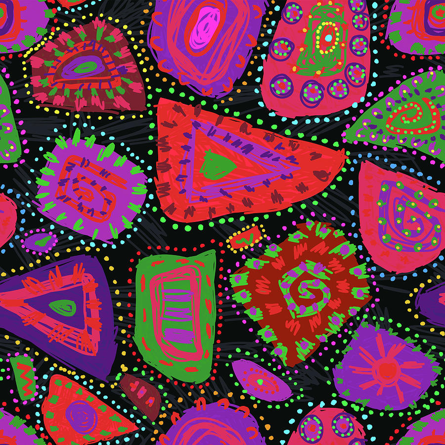 Confetti Party Fun Digital Art by Vagabond Folk Art - Virginia Vivier