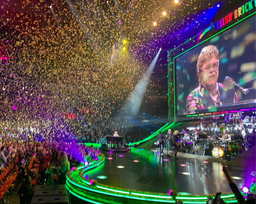Elton John Photograph - Confetti Rain on Elton by Lee Darnell