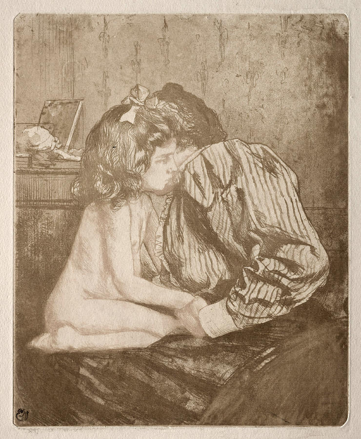 Confidences, from A New Sentimental Education Drawing by Charles Maurin