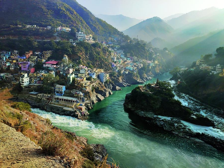 confluence of rivers Alaknanda and Mandakini Photograph by Pardeep ...