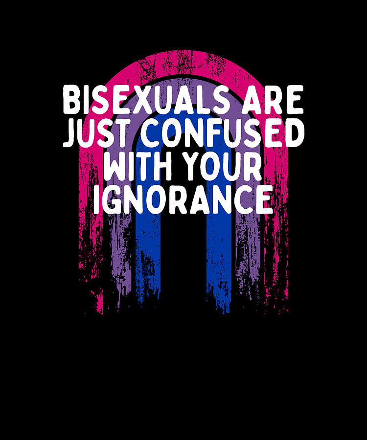 Confused With Your Ignorance Bisexual Lgbtq Bi Pride Funny Digital Art