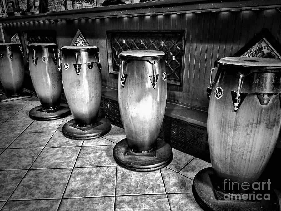 Conga Drums a Cuban Love Affair in black and white Photograph by Paul Ward