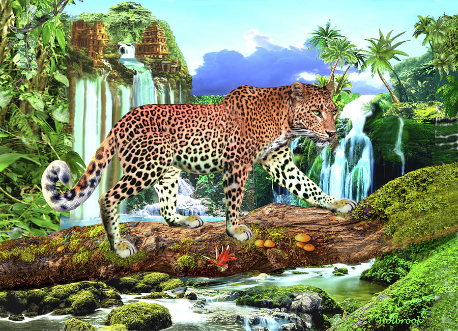 Congo Leopard Digital Art by Glenn Holbrook