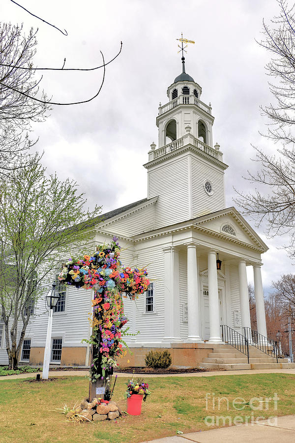Congregational Church Hollis NH Easter  Photograph by Janice Drew