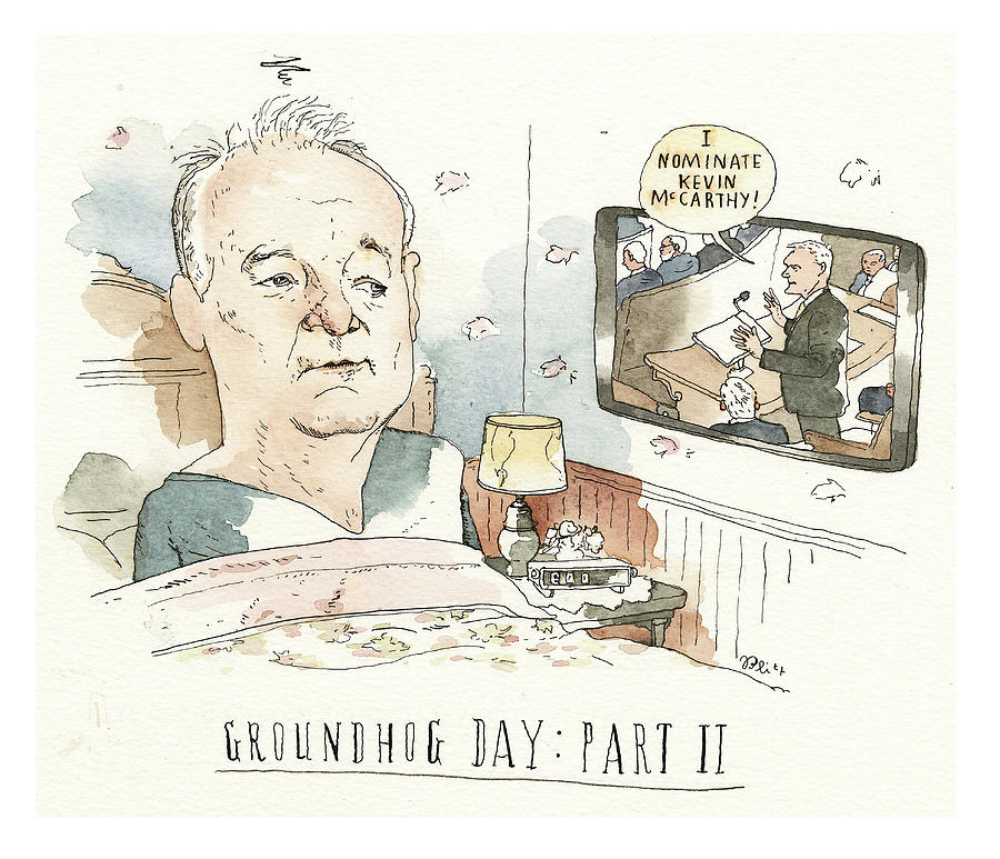 Congress Goes to the Movies Painting by Barry Blitt