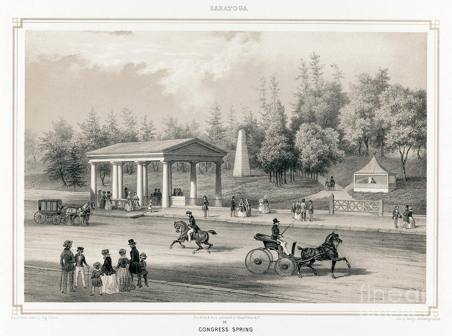 Congress Spring, Saratoga Drawing by Granger