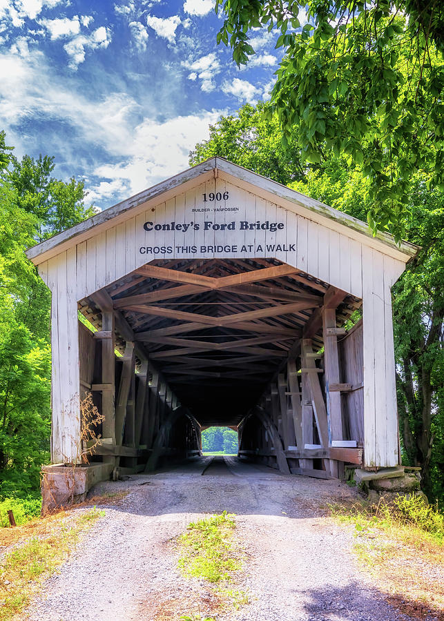 Conleys Ford Bridge - Parke County, Indiana Photograph by Susan Rissi Tregoning