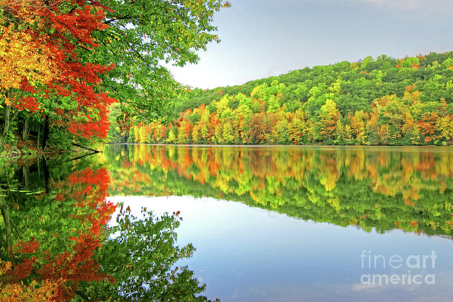 Connecticut river in fall. Photograph by David Birchall