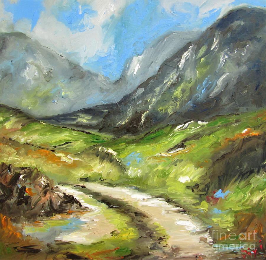Connemara galway ireland landscape art  Painting by Mary Cahalan Lee - aka PIXI