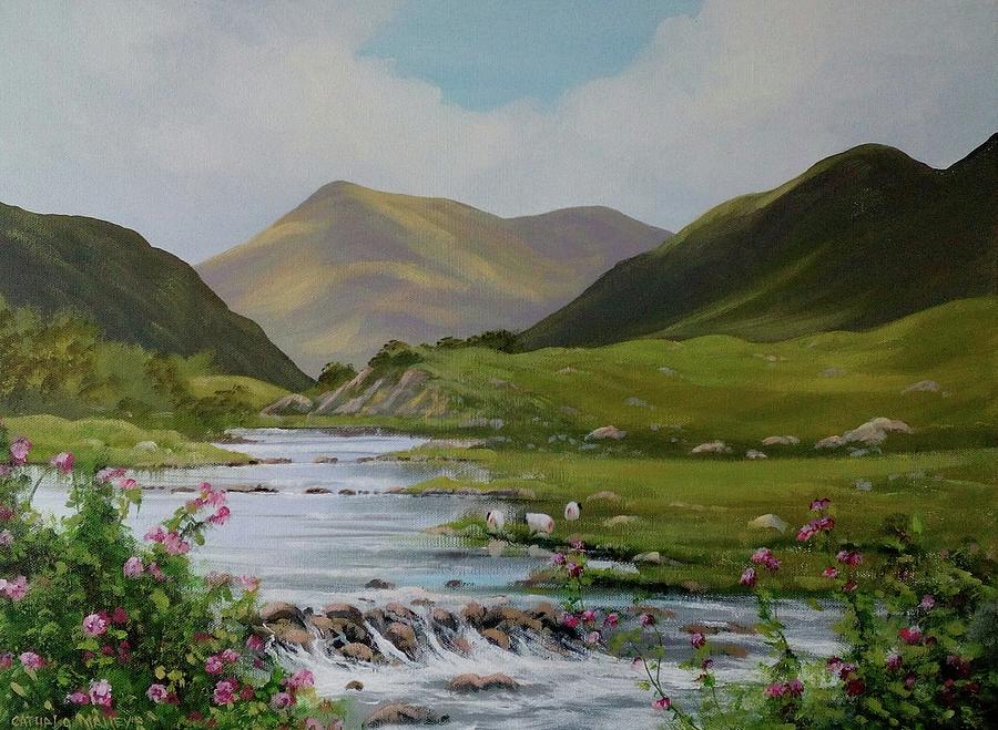 Connemara River Painting by Cathal O malley