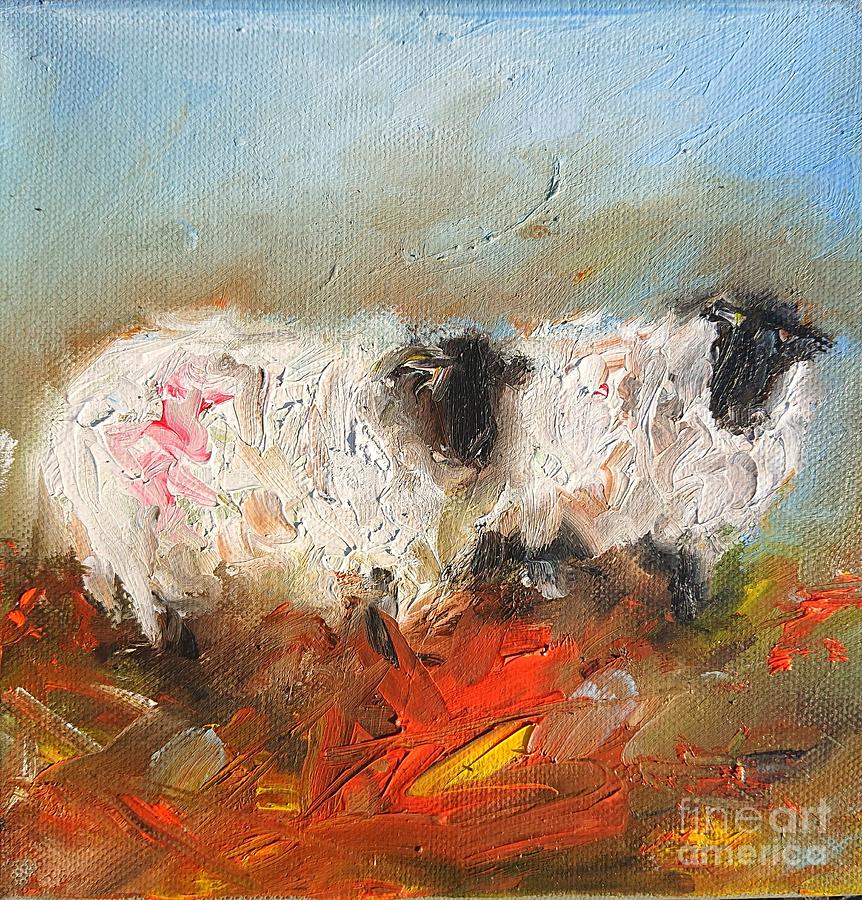 Connemara sheep painting  Painting by Mary Cahalan Lee - aka PIXI