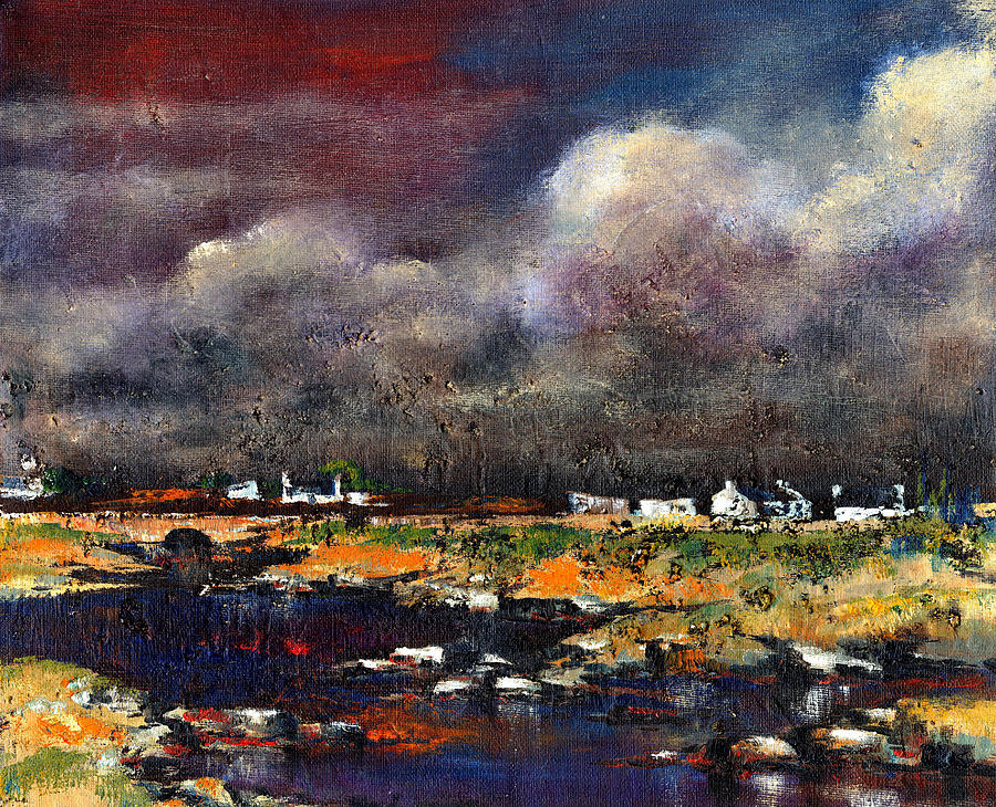 Connemara storms, Galway. Painting by Val Byrne