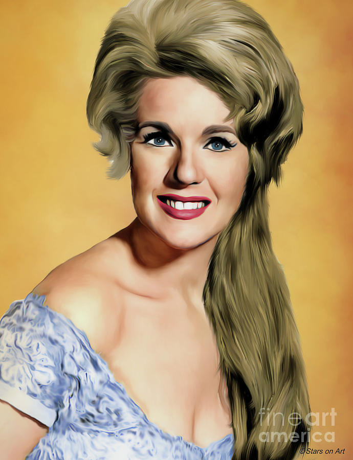 Connie Stevens illustration -b1 Painting by Movie World Posters