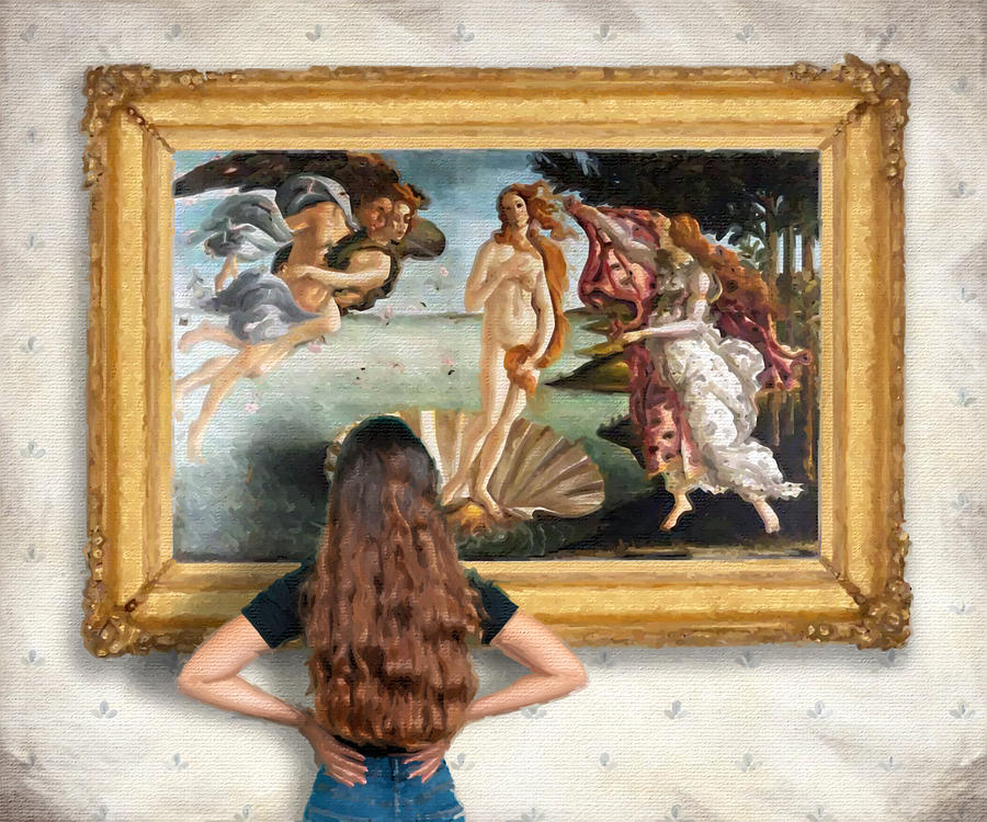 Connoisseur Observation Of Sandro Botticelli Birth Of Venus  Painting by Tony Rubino