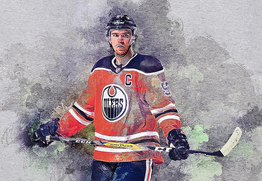 Connor McDavid Digital Art by Lin Periman