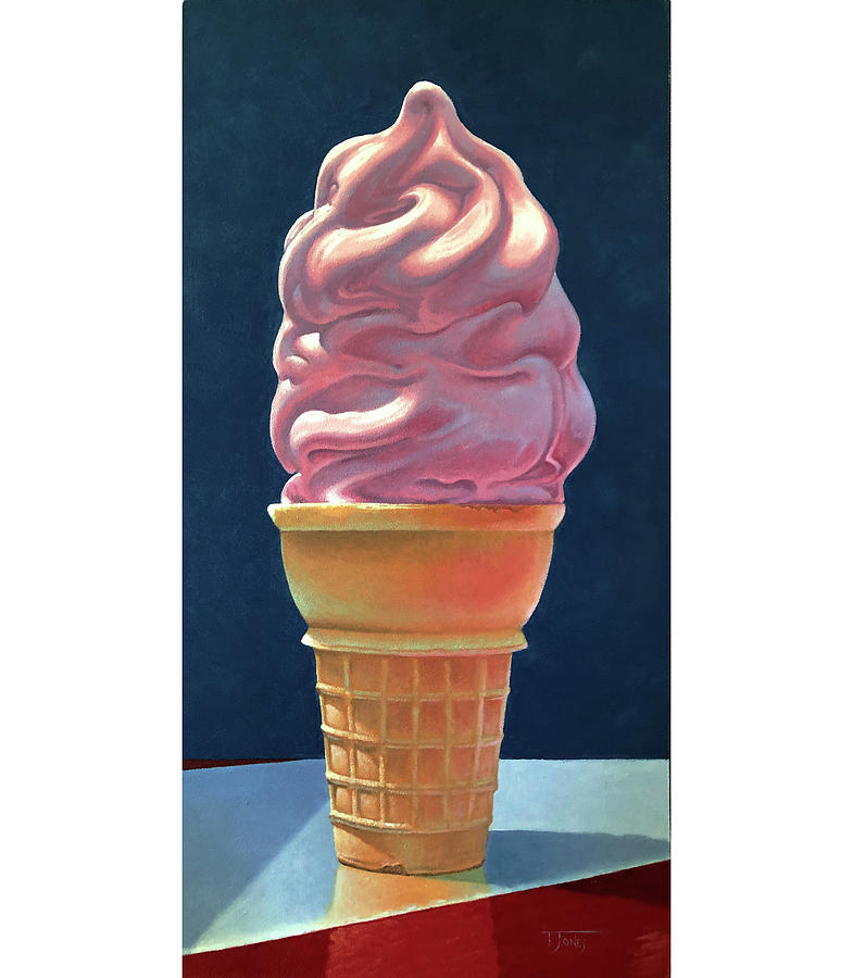 Connys Creamy Cone Tutti Frutti Painting by Timothy Jones