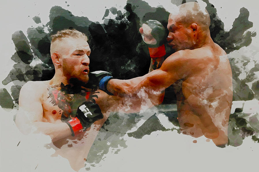 Conor McGregor and Diego Brandao  Mixed Media by Brian Reaves
