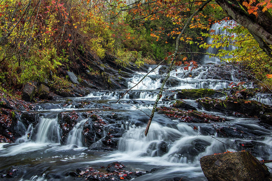 Conrad Mills Falls Autumn Photograph by White Mountain Images