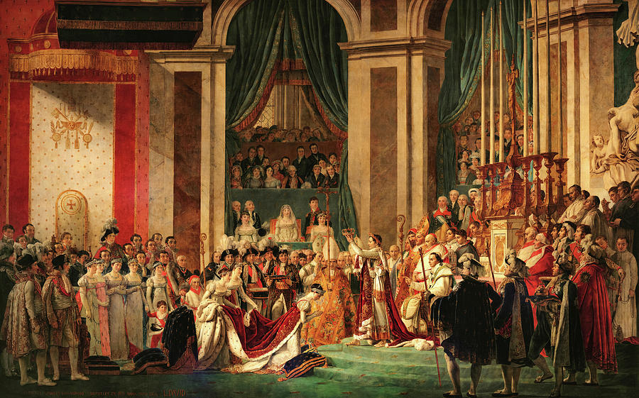 Jacques-louis David Painting - Consecration of the Emperor Napoleon and the Coronation of Empress Josephine In Notre-dame De Paris by Jacques-Louis David