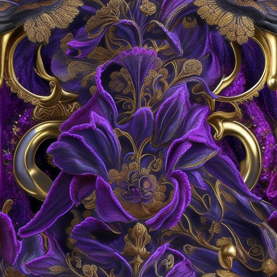Consequences of Fortune Baroque Pattern Digital Art by Dujuan Robertson