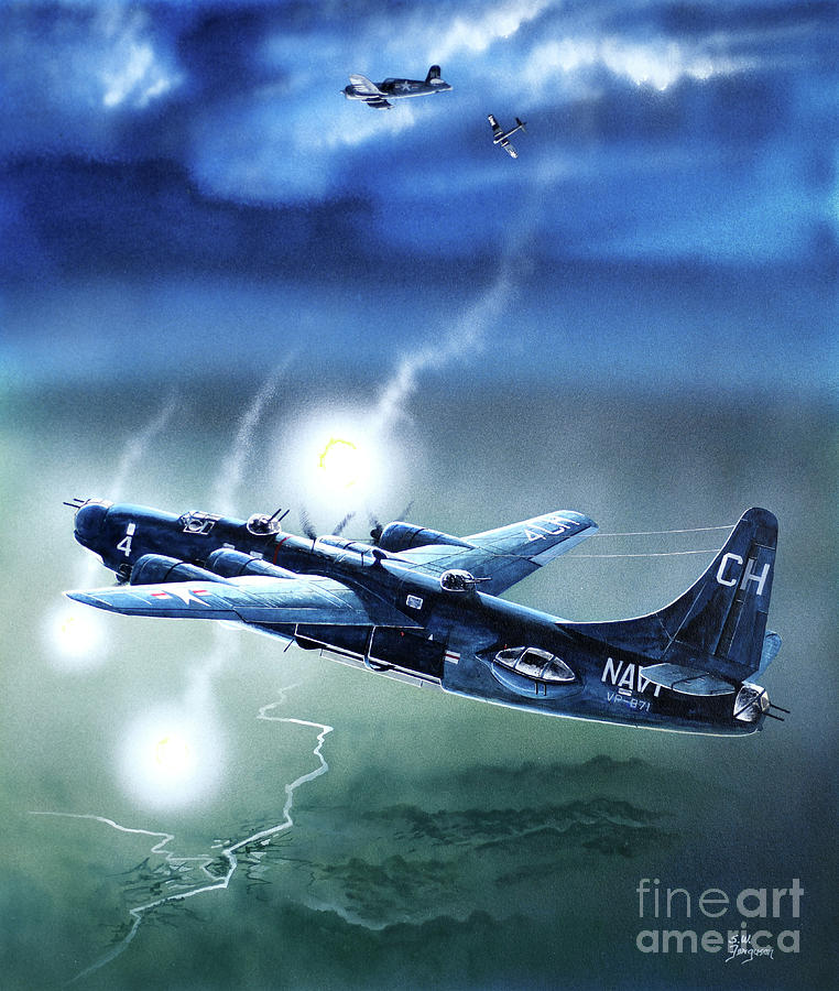 Consolidated PB4Y-2 Privateer Painting by Steve Ferguson
