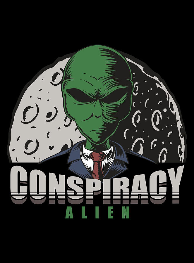 Conspiracy Alien Poster vintage Painting by Bethany Tara | Fine Art America