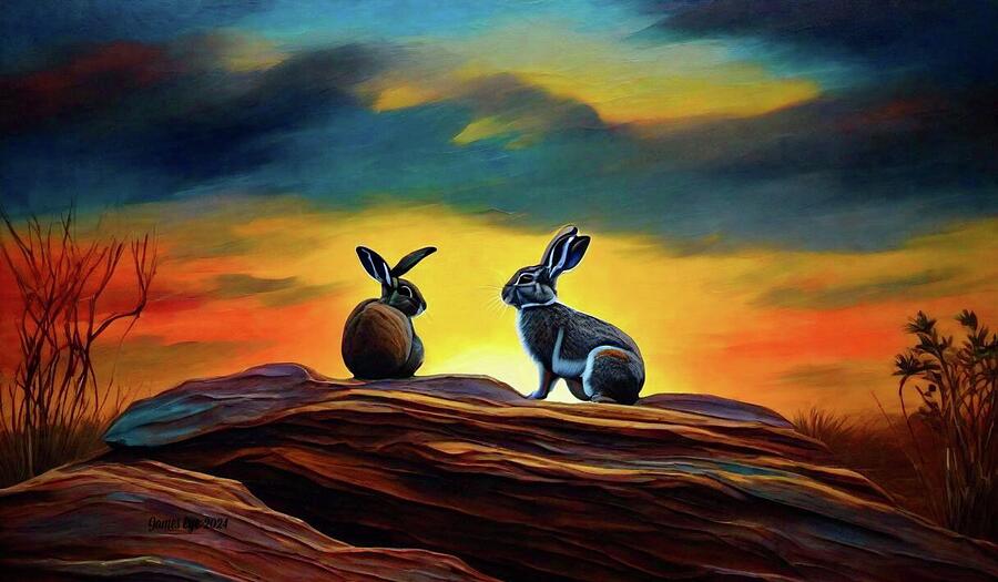 Conspiring Rabbits Digital Art