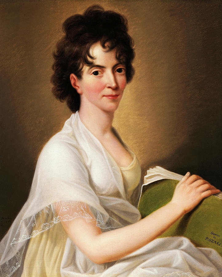 Constanze Mozart, Wife of Wolfgang Amadeus Mozart Painting by Hans