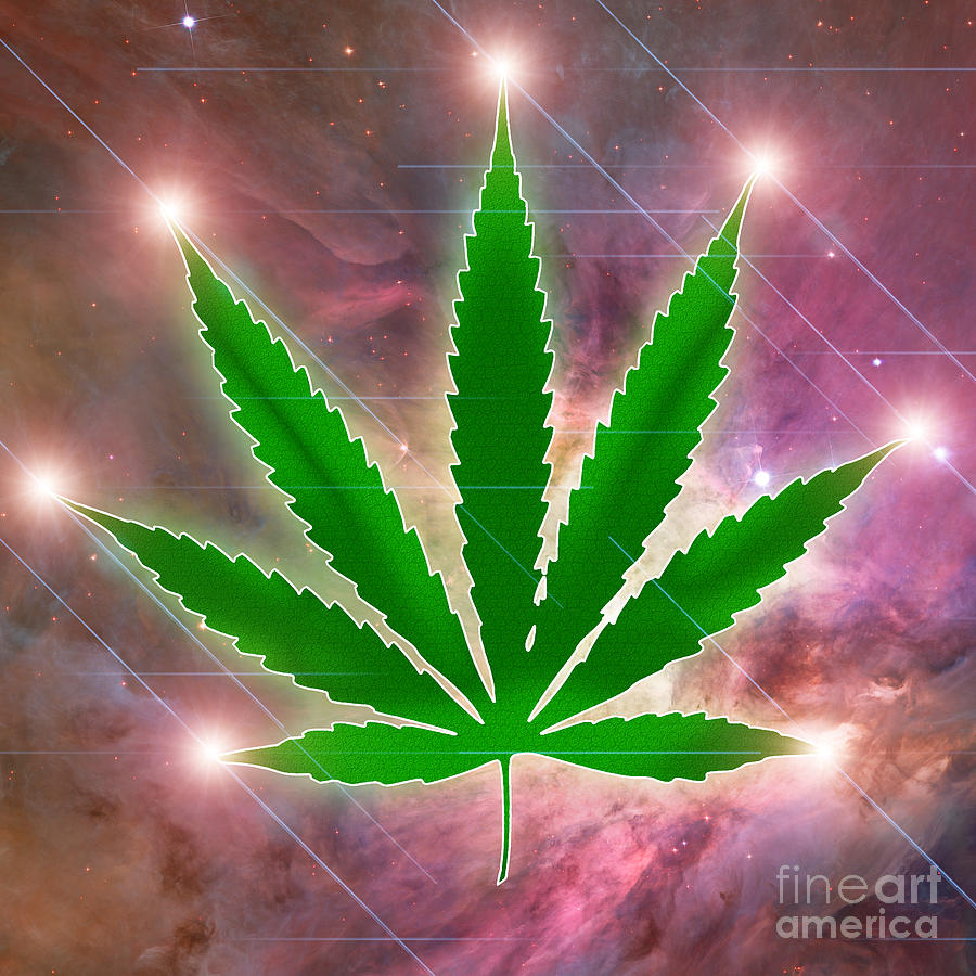 Constellation marijuana Digital Art by Bruce Rolff