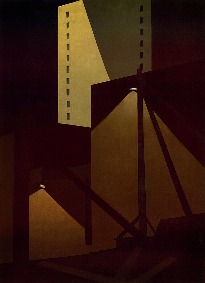 Construction, Night, 1923 Painting by George Copeland Ault - Fine Art ...