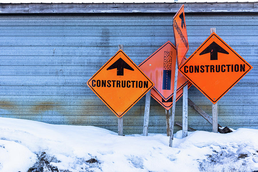 Construction Signs  Photograph by Bruce Davis