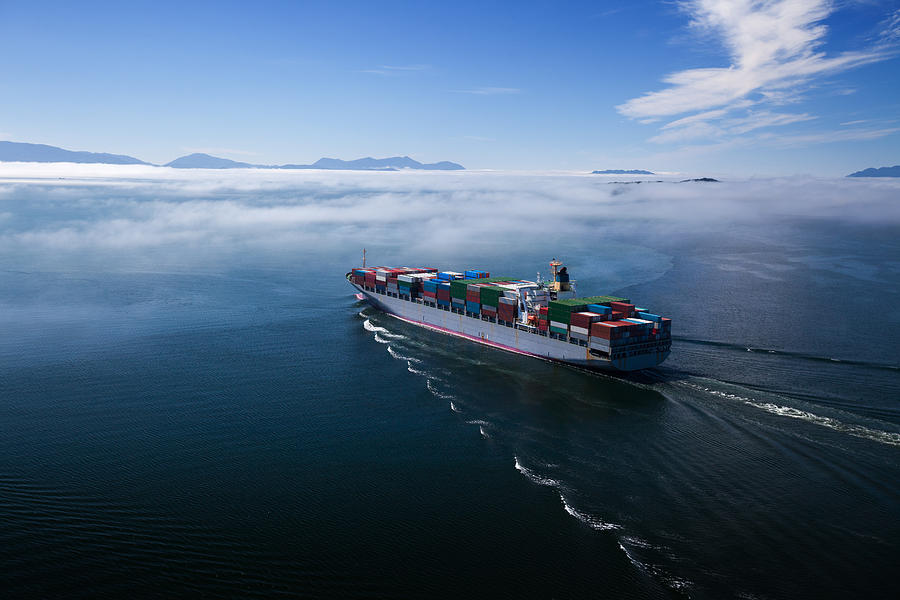 Container Ship, Wide Angle Photograph by Dan_prat