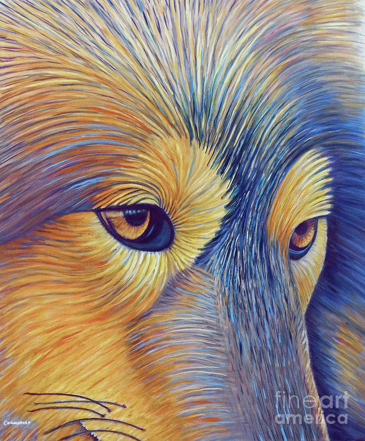 Wolves Painting - Contemplation by Brian  Commerford
