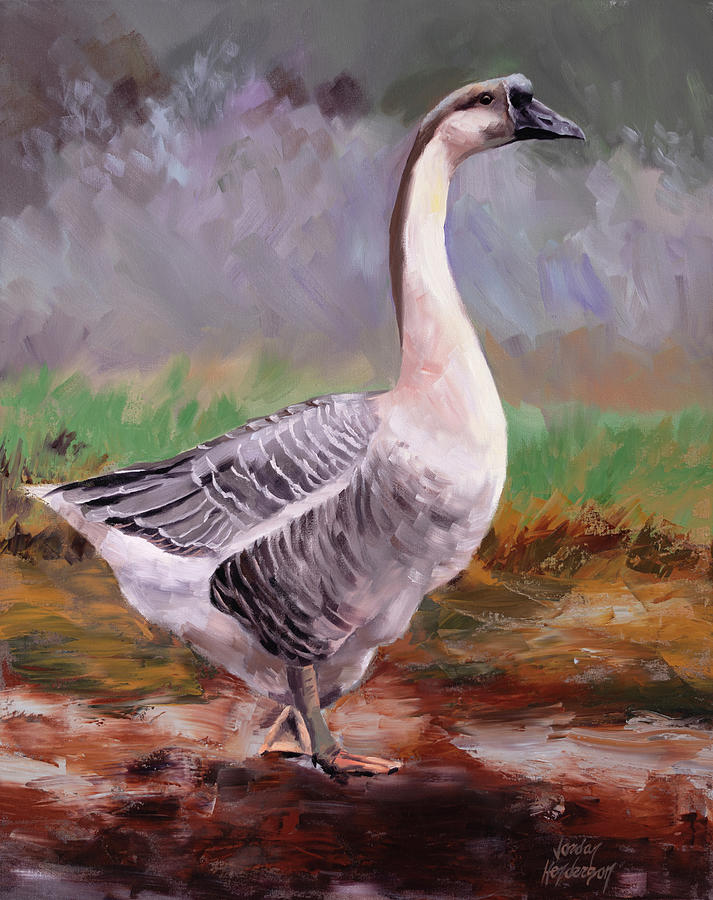 Contemplative Goose Painting by Jordan Henderson
