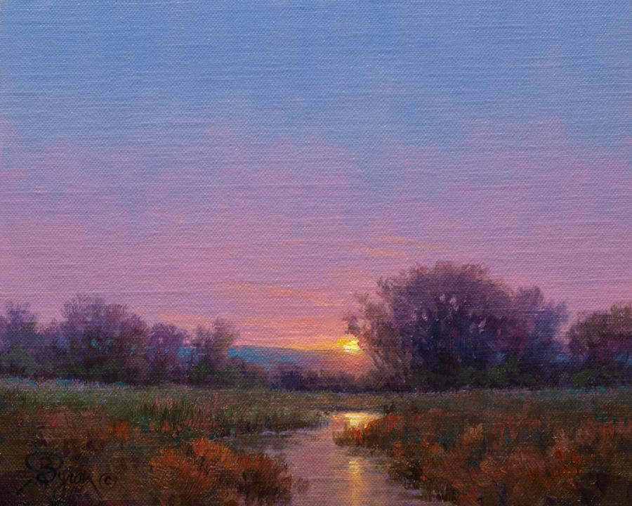 Contemplative Sunset Painting by William Byron Hagerman - Fine Art America