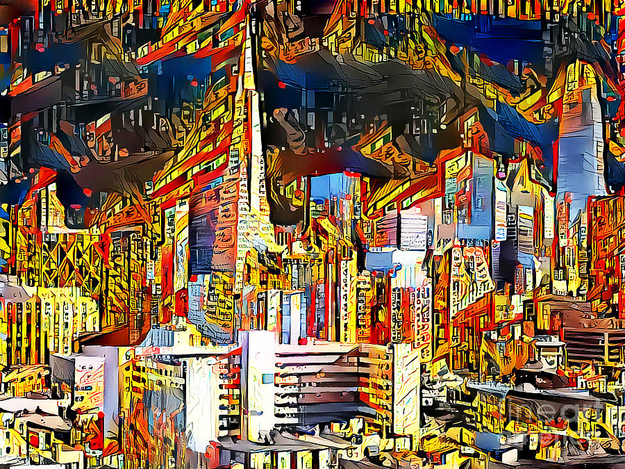 Contemporary Abstract San Francisco Downtown Financial District Cityscape 20201017 Photograph by Wingsdomain Art and Photography