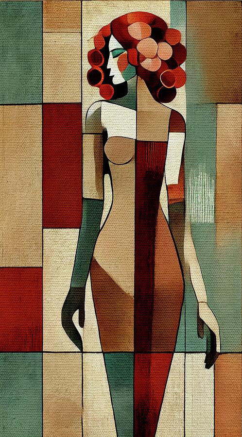 Contemporary Art Bob Orsillos Stunning Geometric Representation of a Woman Painting by Bob Orsillo Contemporary Art Bob Orsillos Stunning Geometric Representation of a Woman Painting by Bob Orsillo
