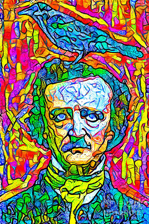 Contemporary Edgar Allan Poe The Raven Nevermore 20200916 v1 Photograph by Wingsdomain Art and Photography