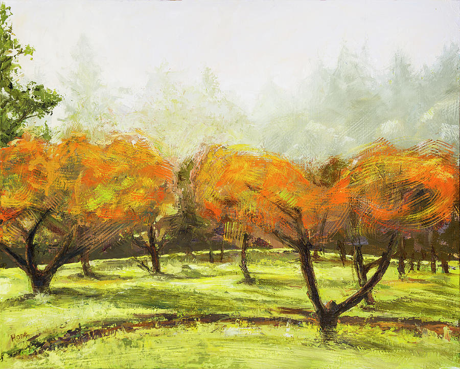 Contemporary Orchard Painting by Hone Williams