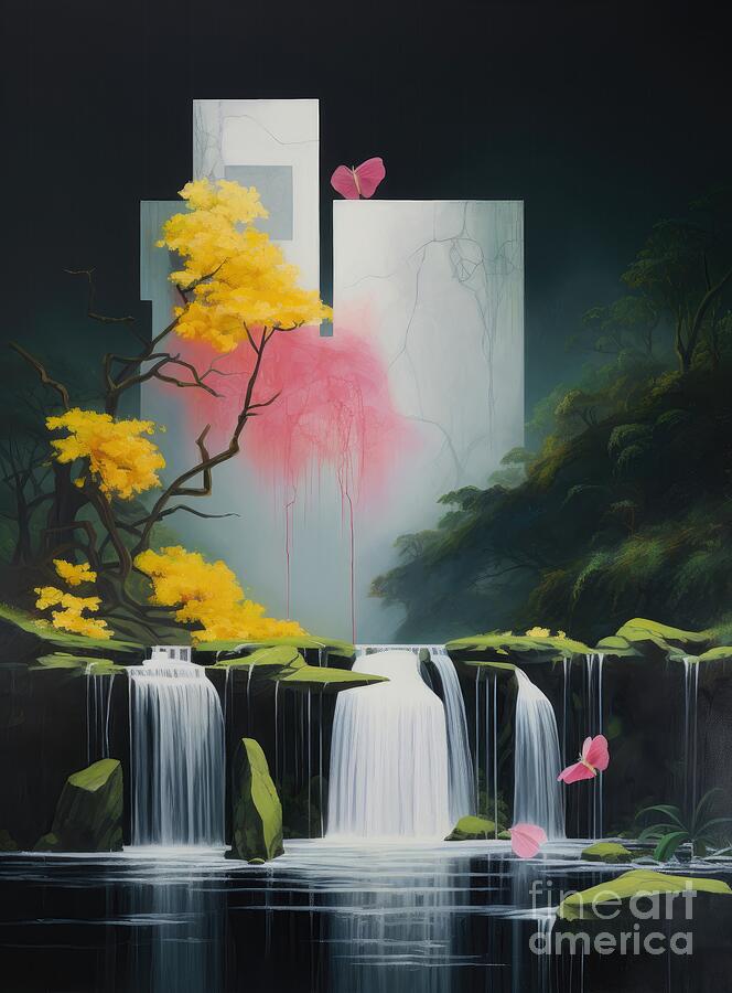 Contemporary Paired With Nature Mixed Media by Simone Edward Artwork Contemporary Paired With Nature Mixed Media by Simone Edward Artwork
