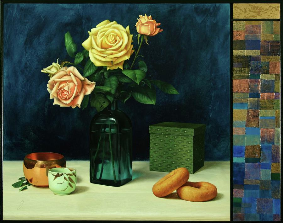 Contemporary Still-Life with Donuts Painting by Bruno Capolongo