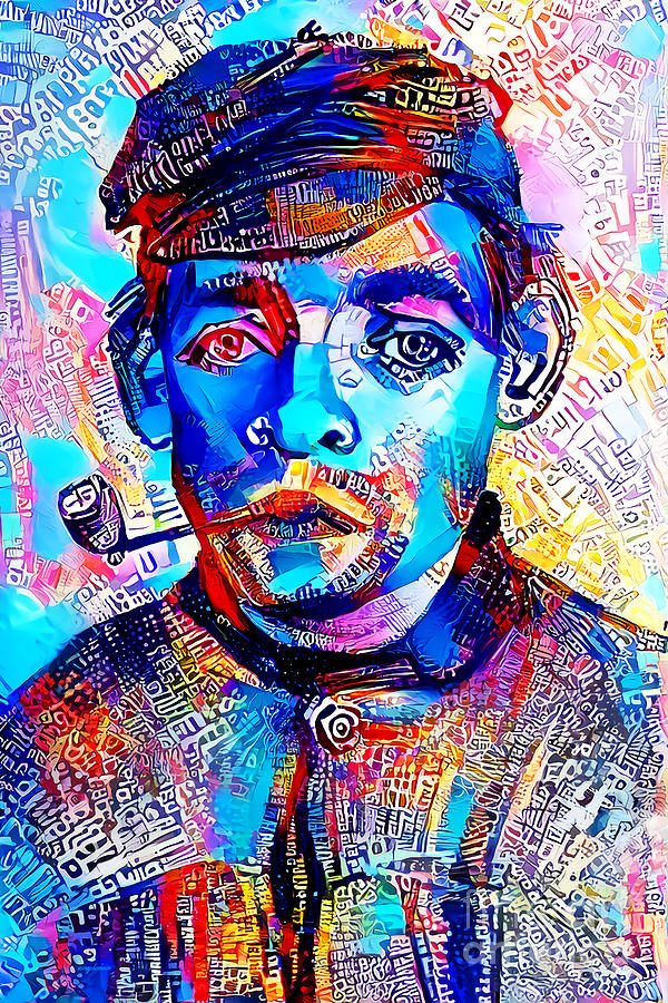 Contemporary Urban Van Gogh Head of a Young Man With A Pipe 20211011 Photograph by Wingsdomain Art and Photography